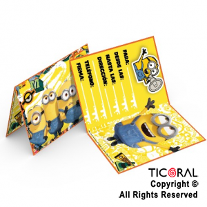 MINIONS INVITACION GRANDE x 10